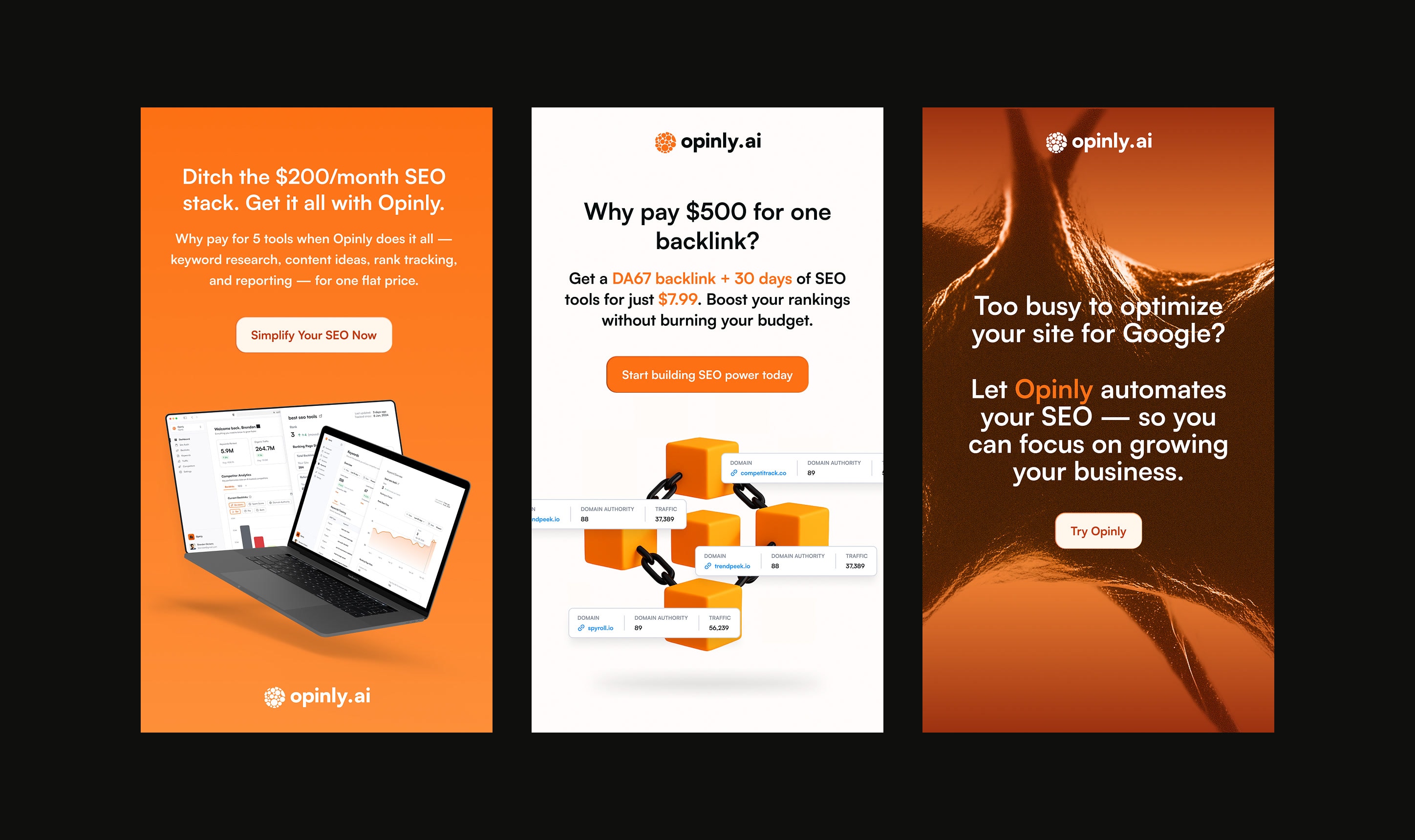 Opinly promotional ad copy generator
